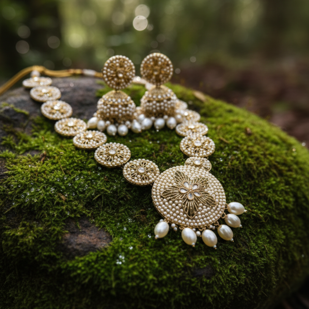 Royal Heritage Pearl & Polki Set