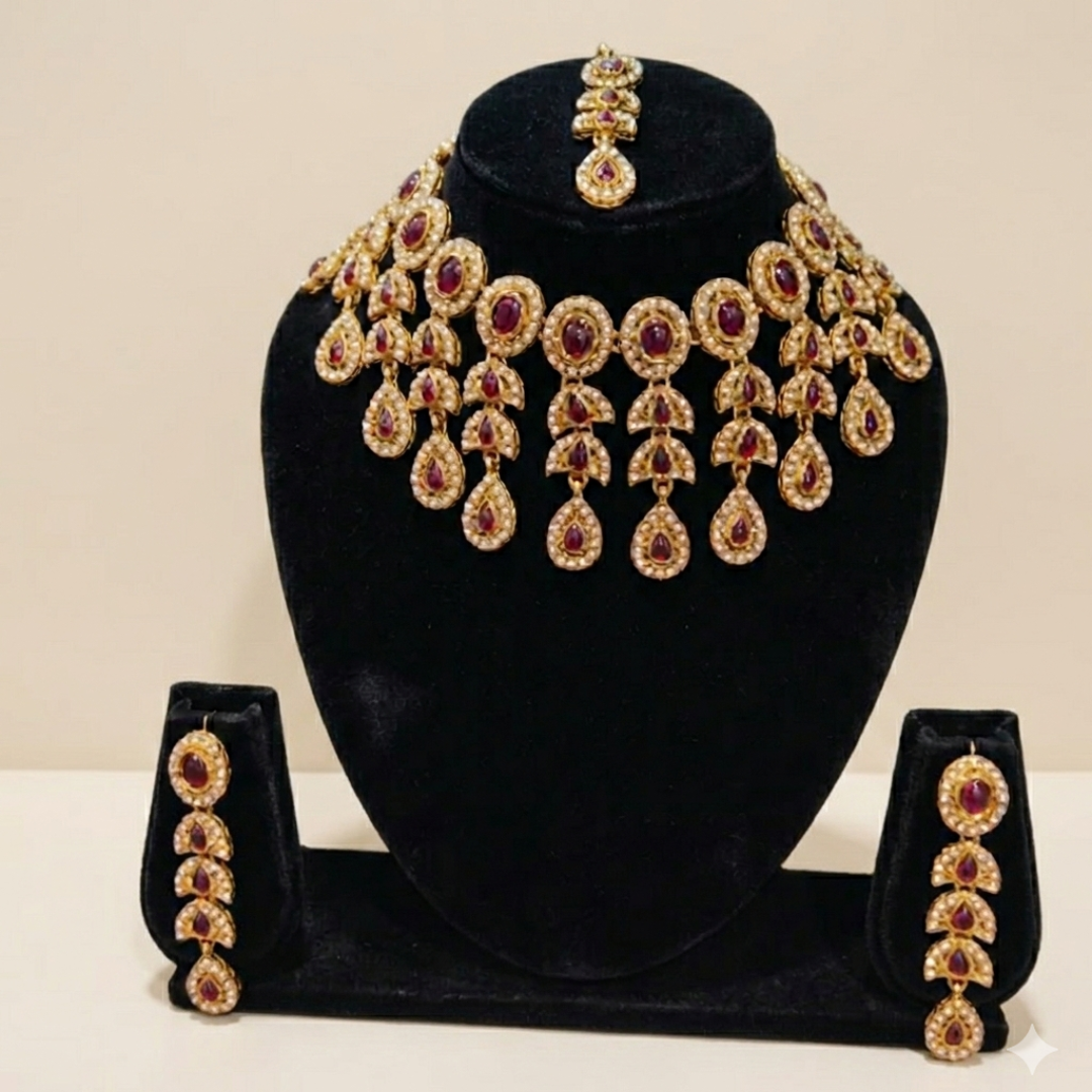Sultana Heritage Crimson Wedding Ensemble
