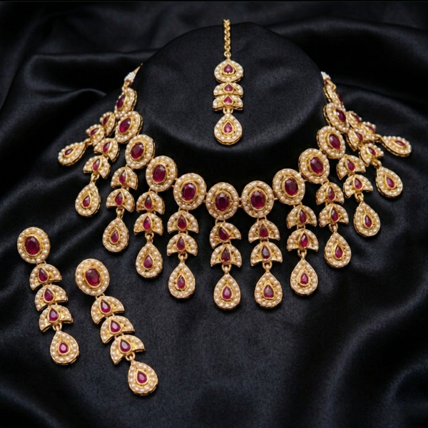 Sultana Heritage Crimson Wedding Ensemble