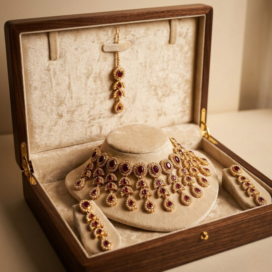Sultana Heritage Crimson Wedding Ensemble