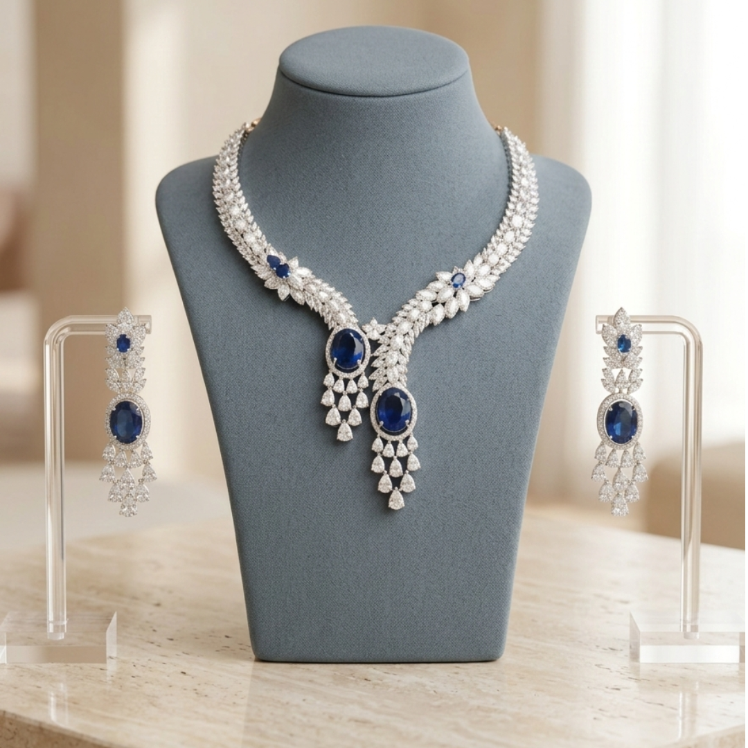 Celestial Sapphire Teardrop Set