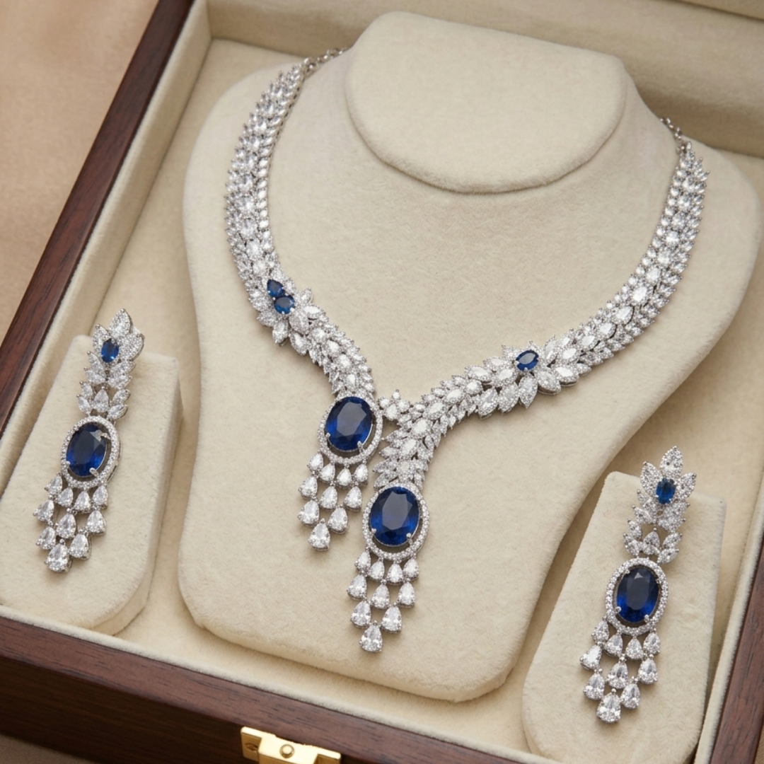 Celestial Sapphire Teardrop Set