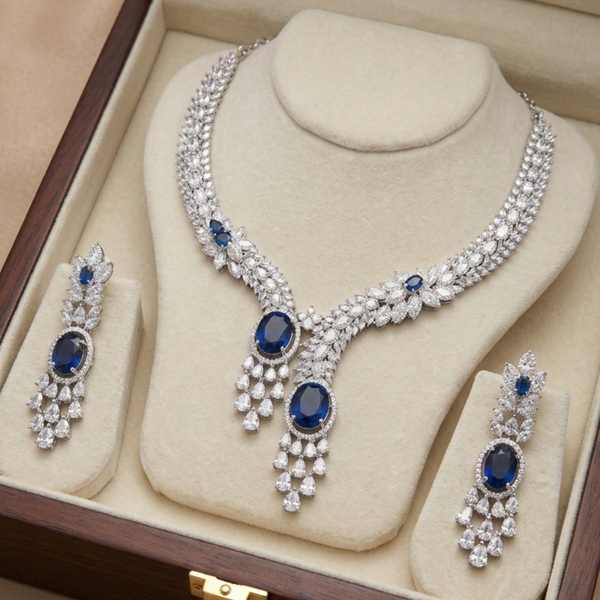 Celestial Sapphire Teardrop Set