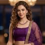 Royal Purple Fringe Necklace Set