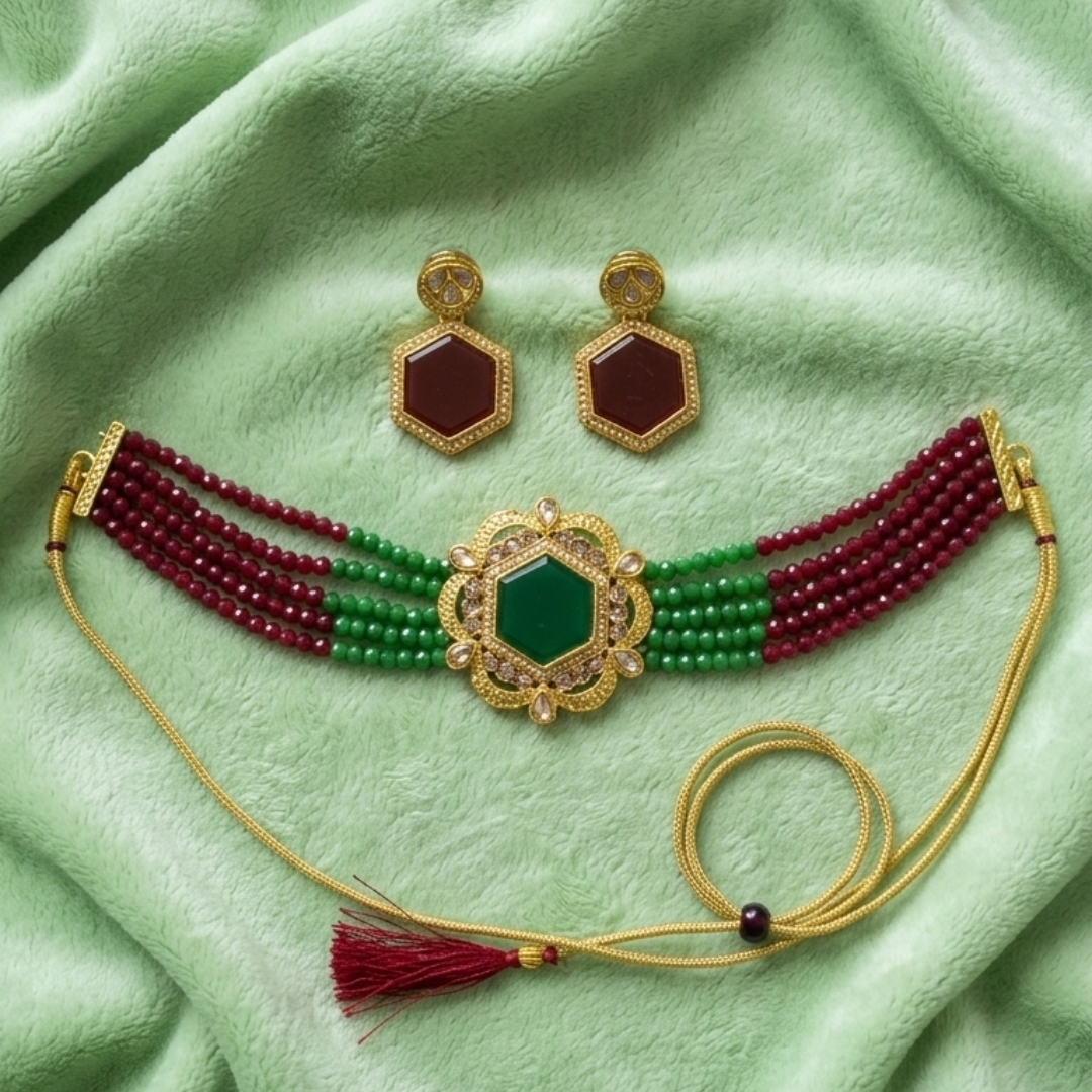 Emerald & Ruby Heritage Choker Set