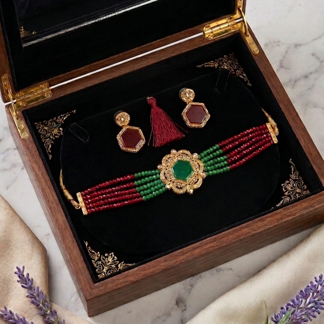 Emerald & Ruby Heritage Choker Set