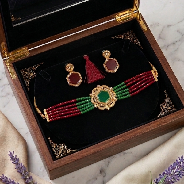 Emerald & Ruby Heritage Choker Set