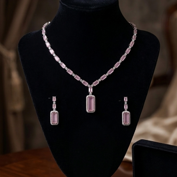Rose Radiance Emerald-Cut Statement Set