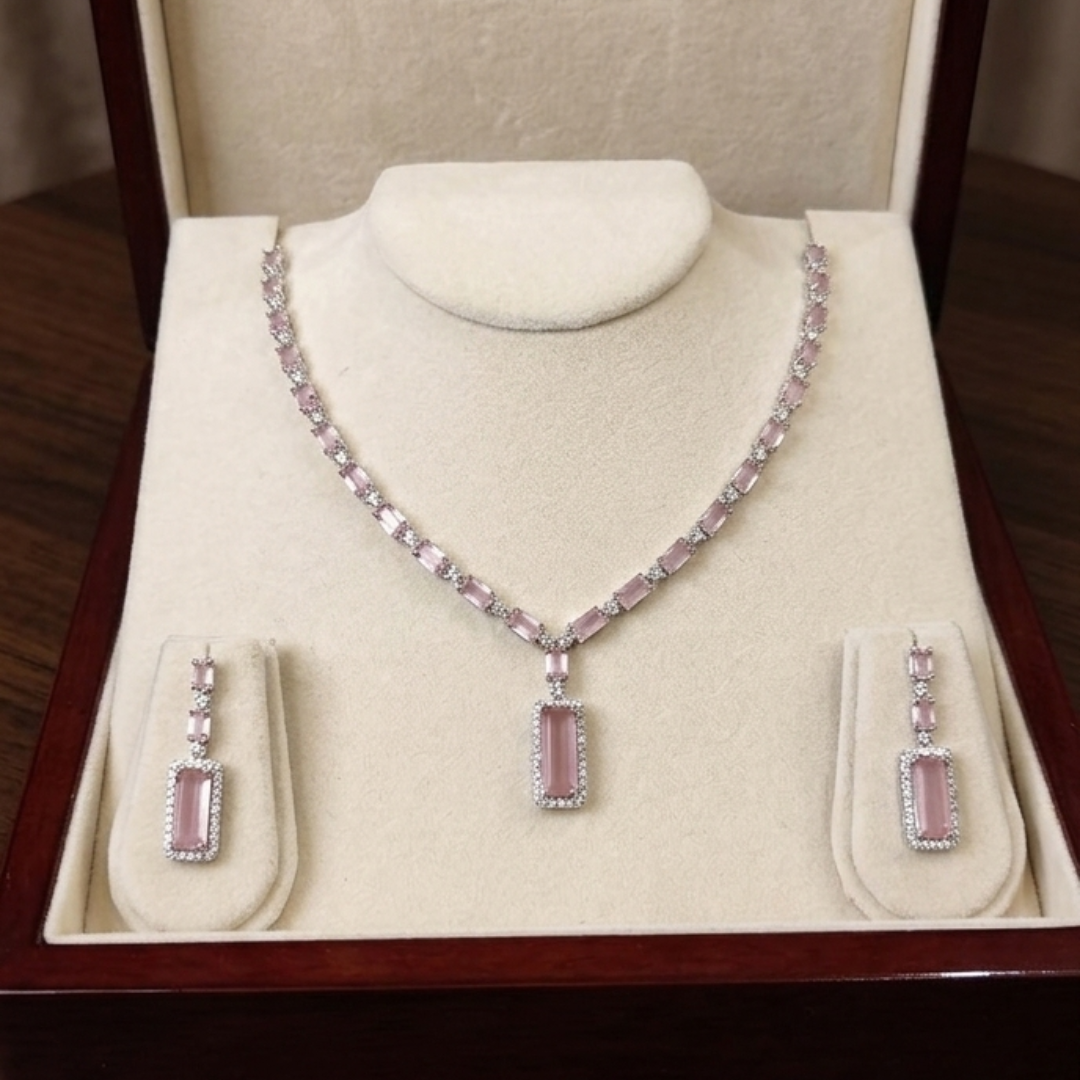 Rose Radiance Emerald-Cut Statement Set