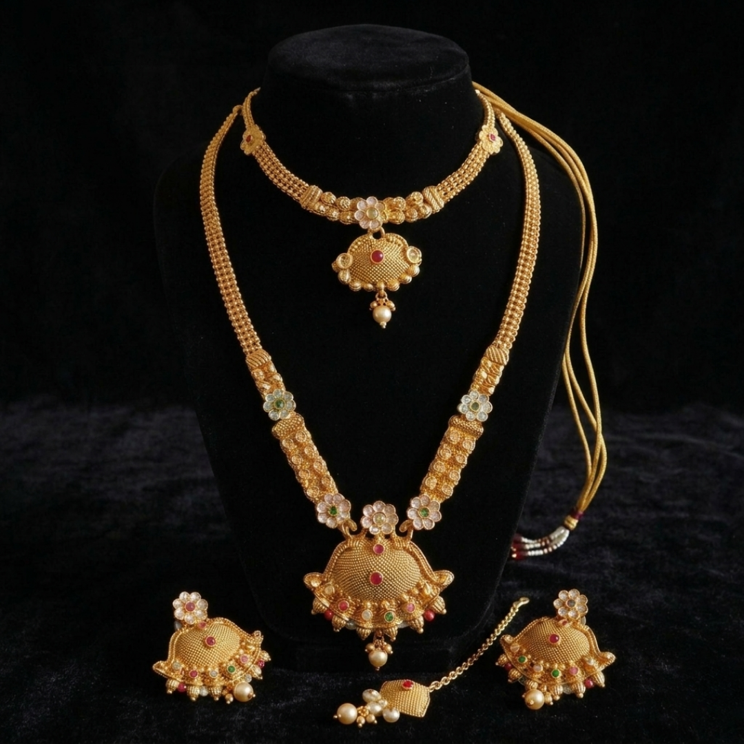 The Rajwada Heritage Temple Jewelry Set