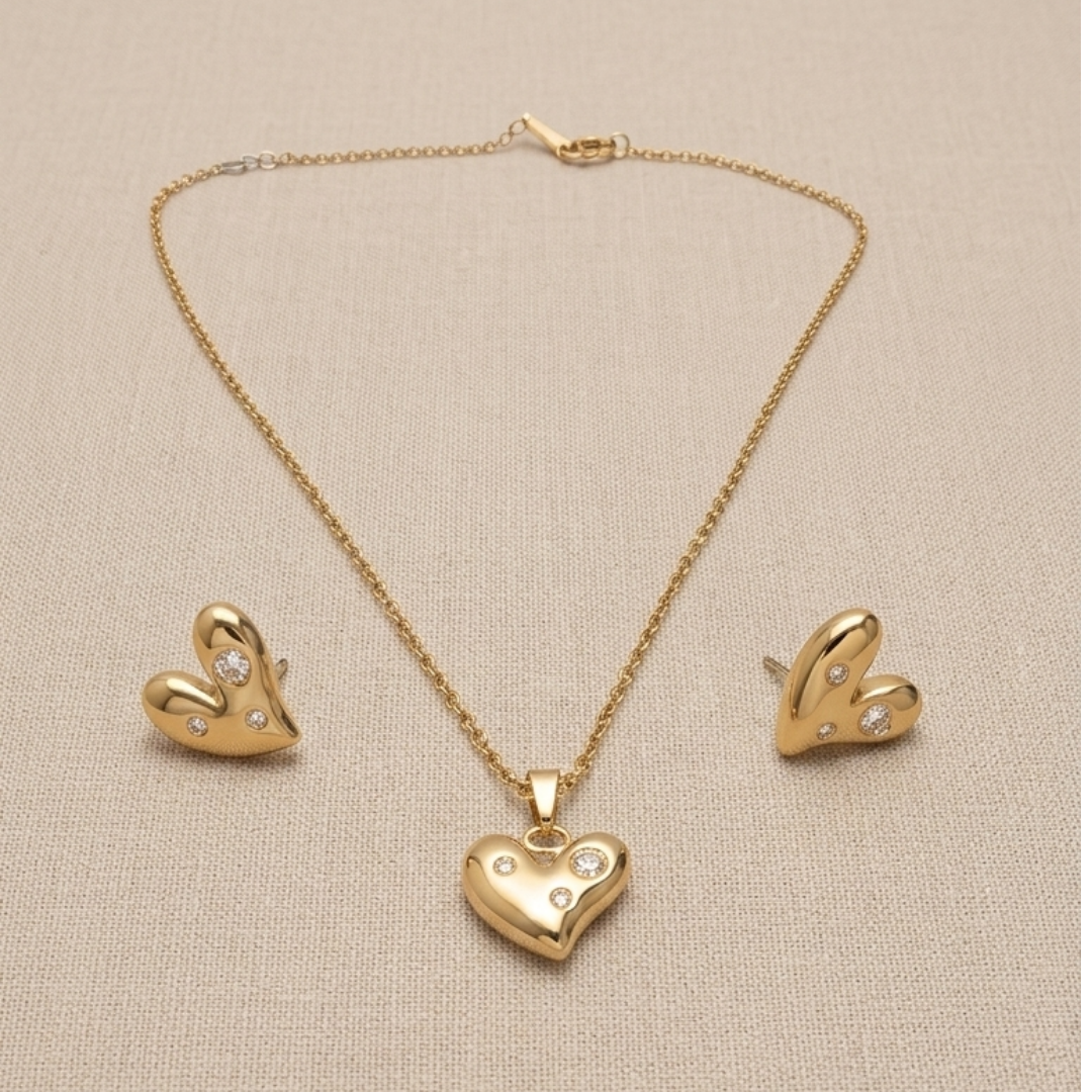 The Amour Gilded Heart Set