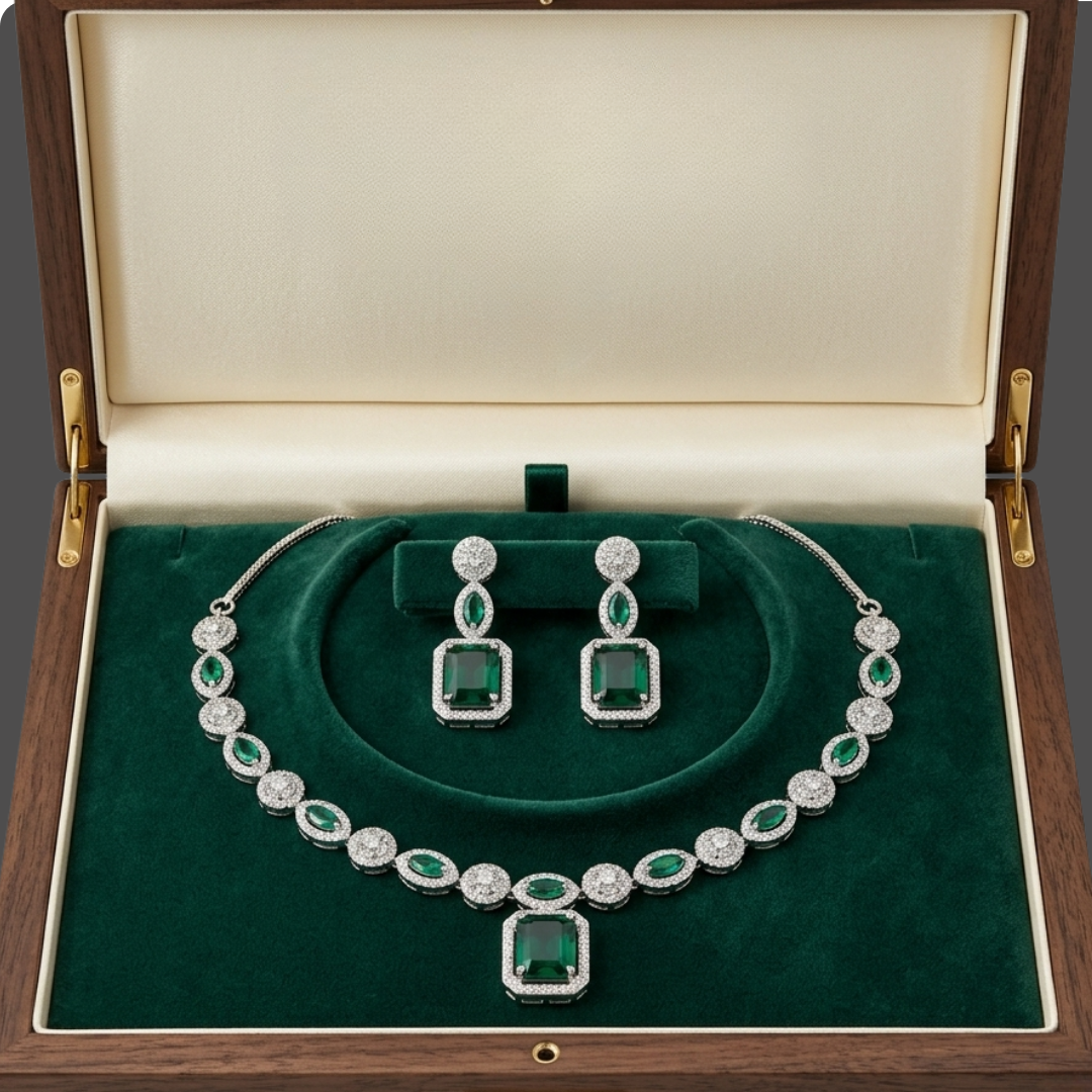The Emerald Heritage Kundan Set