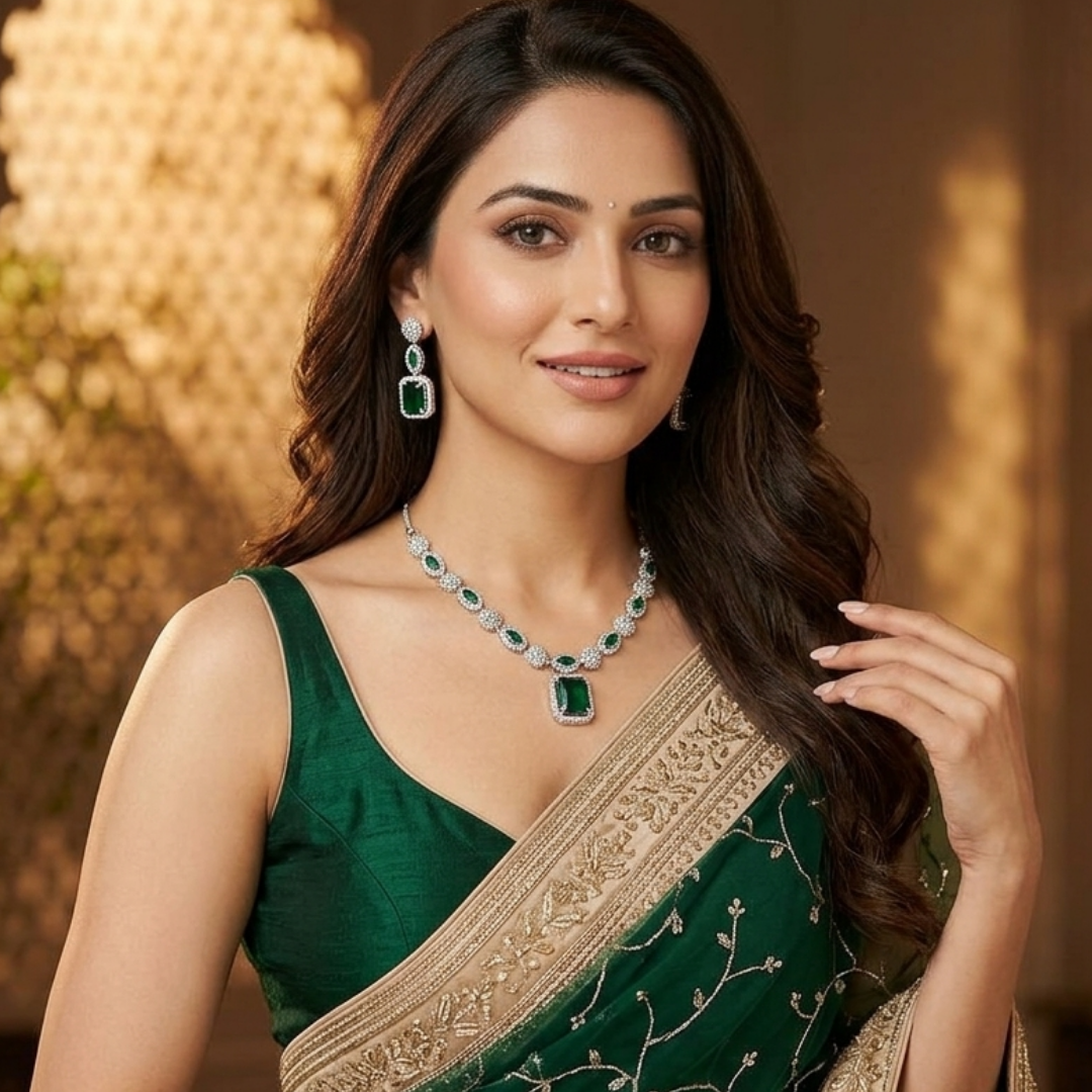 The Emerald Heritage Kundan Set