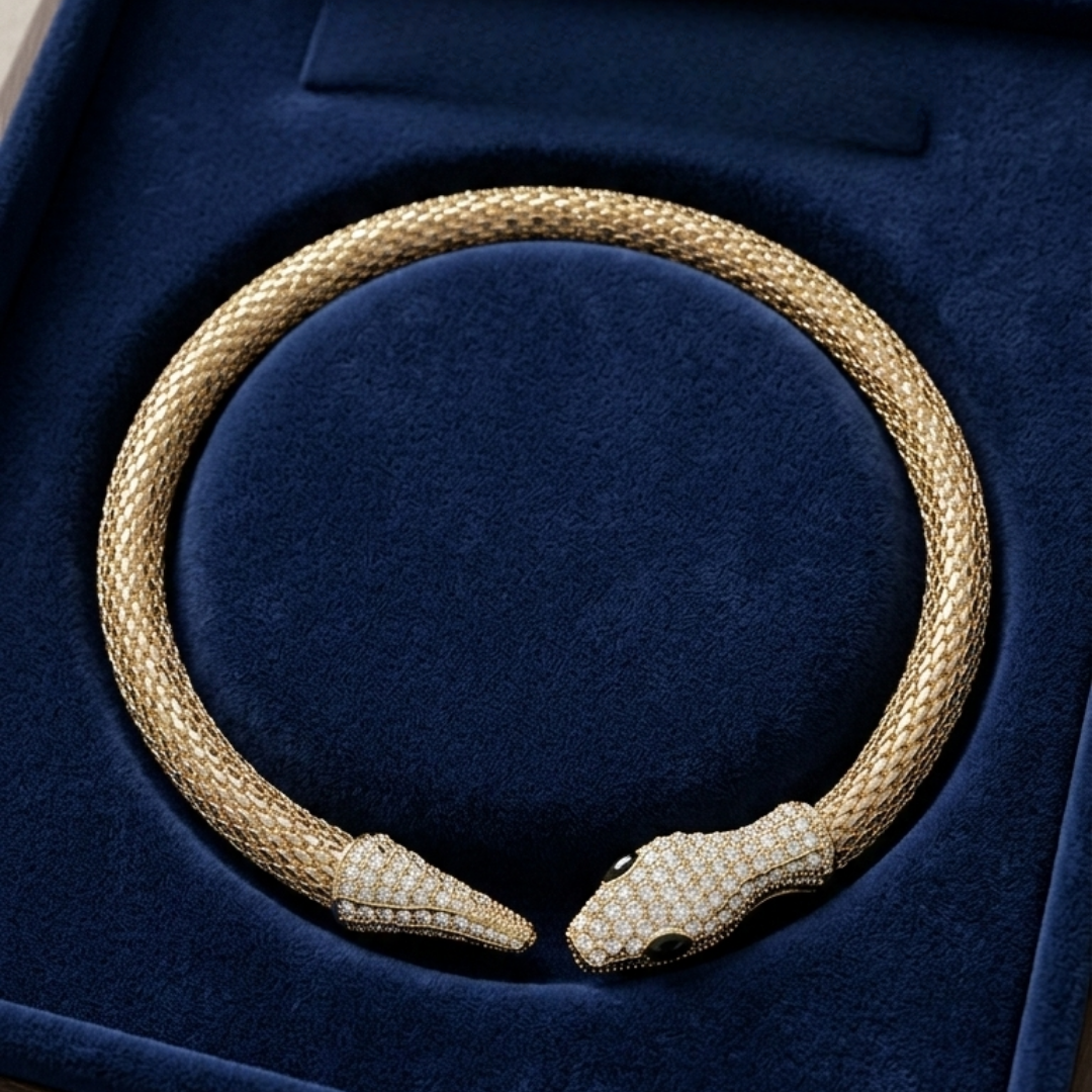 Serpentine Elegance Mesh Choker