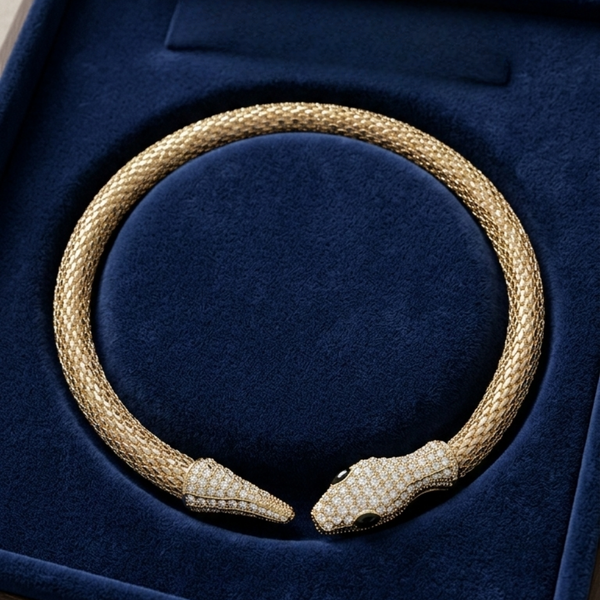 Serpentine Elegance Mesh Choker