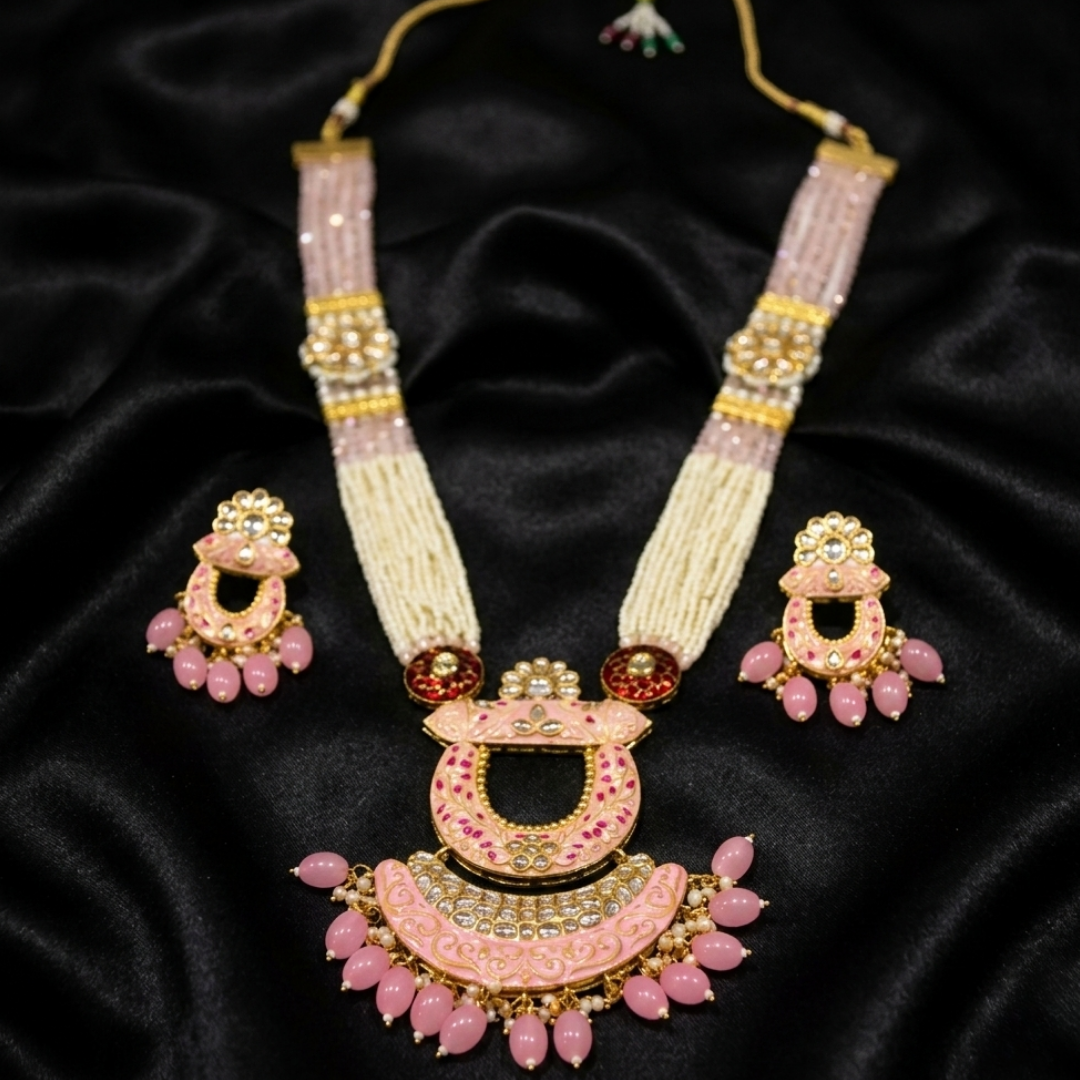 Blush Artisan Meenakari Mala Set
