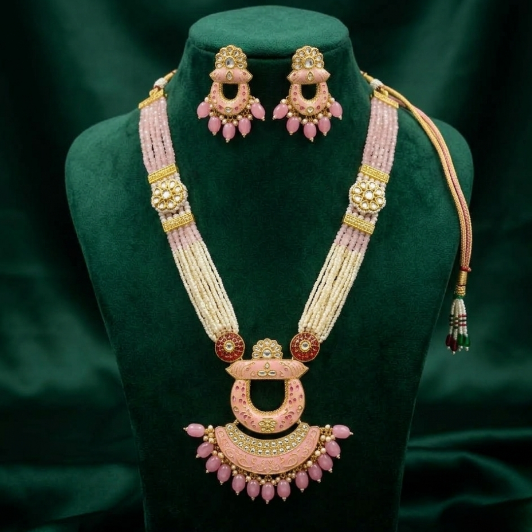 Blush Artisan Meenakari Mala Set
