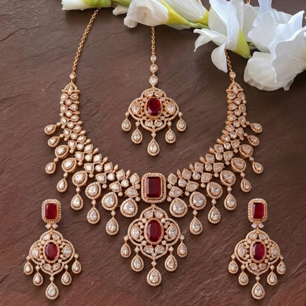 Ruby Elegance Polki Choker Set