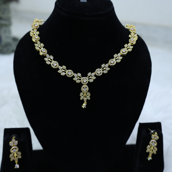 Celestial Floral CZ Necklace Set