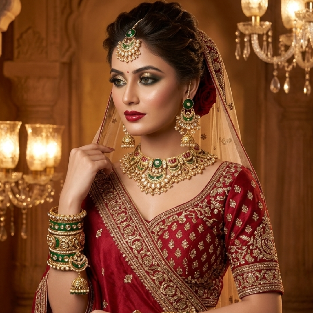 Meera Royal Meenakari & Kundan Bridal Set