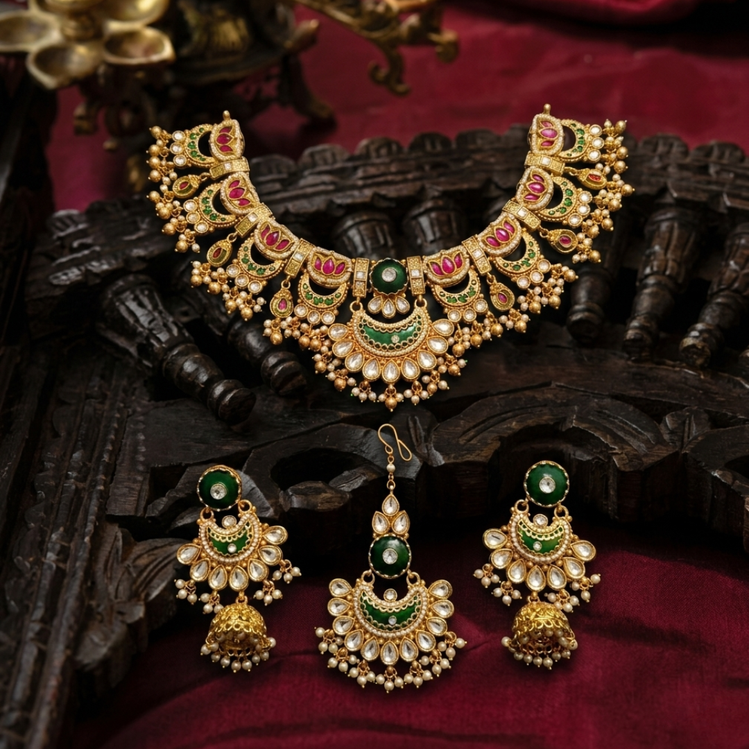 Meera Royal Meenakari & Kundan Bridal Set