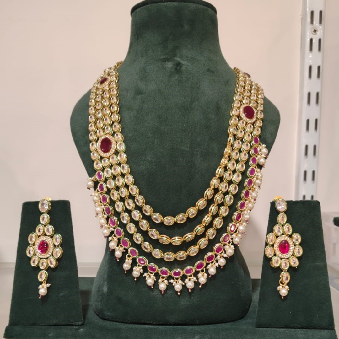 Ruby Layered Kundan Mala Set