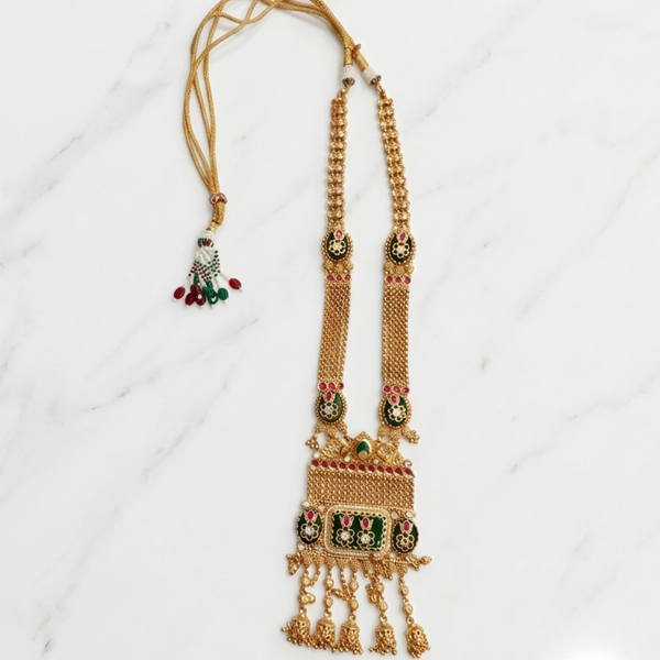 Empress Emerald & Ruby Antique Gold Bridal Jewellery Set