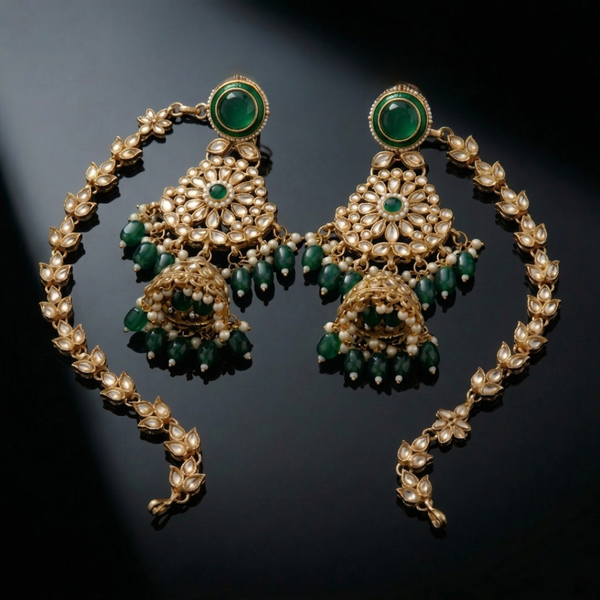Empress Emerald & Kundan Full Bridal Trousseau Set
