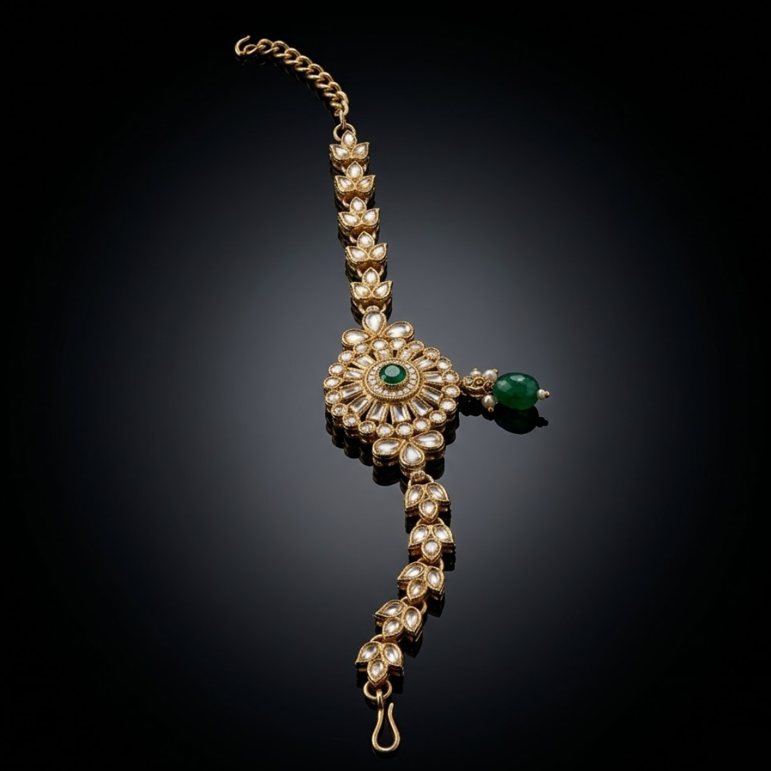Empress Emerald & Kundan Full Bridal Trousseau Set