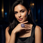 Majestic Amethyst Bloom Statement Ring