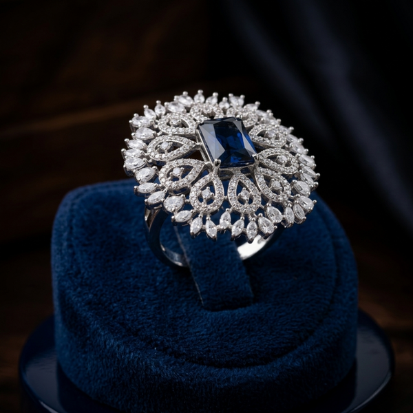 Majestic Sapphire Marquise Statement Ring