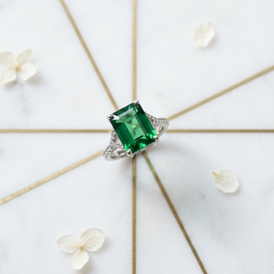 Emerald Elegance Statement Ring