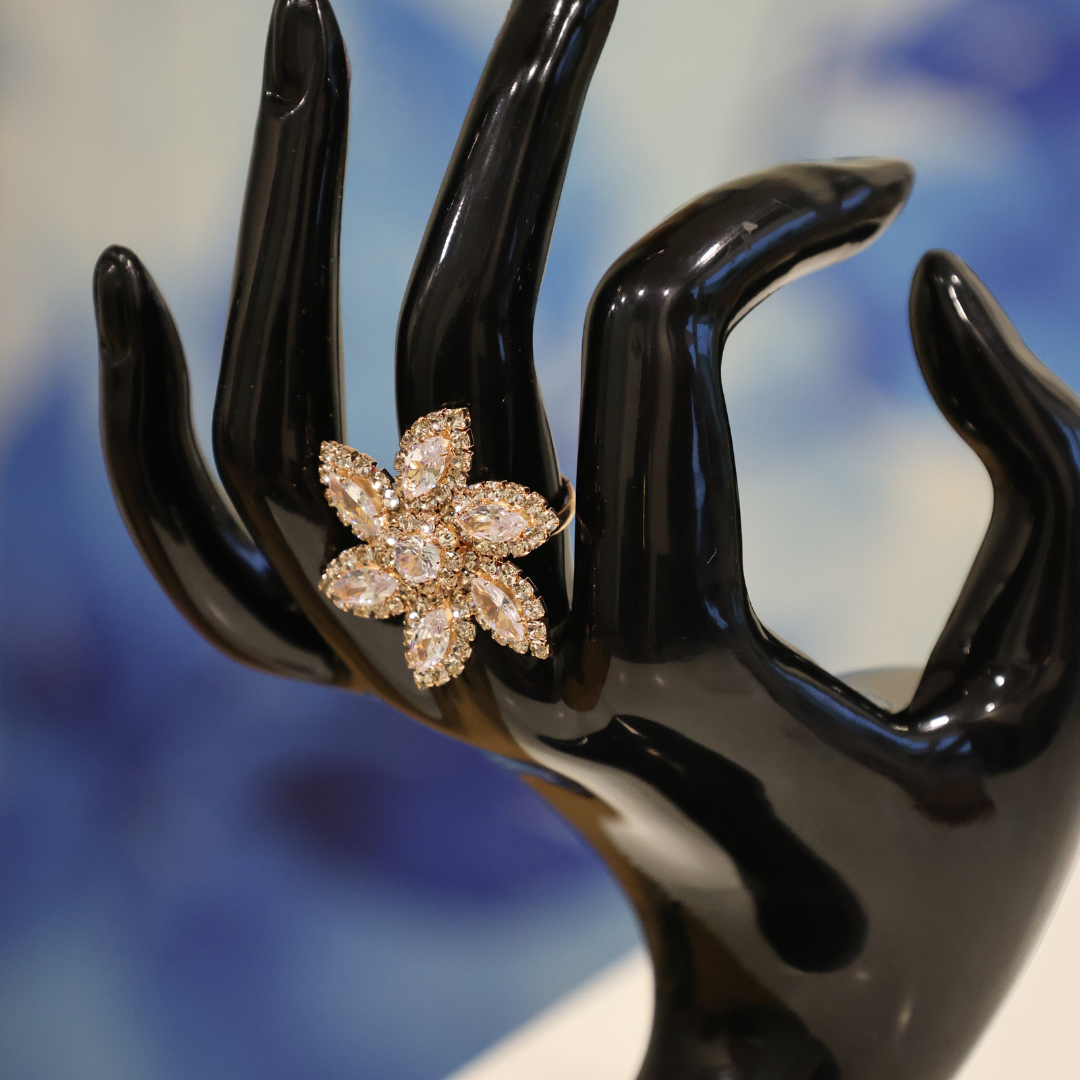 Stellar Blossom Statement Ring