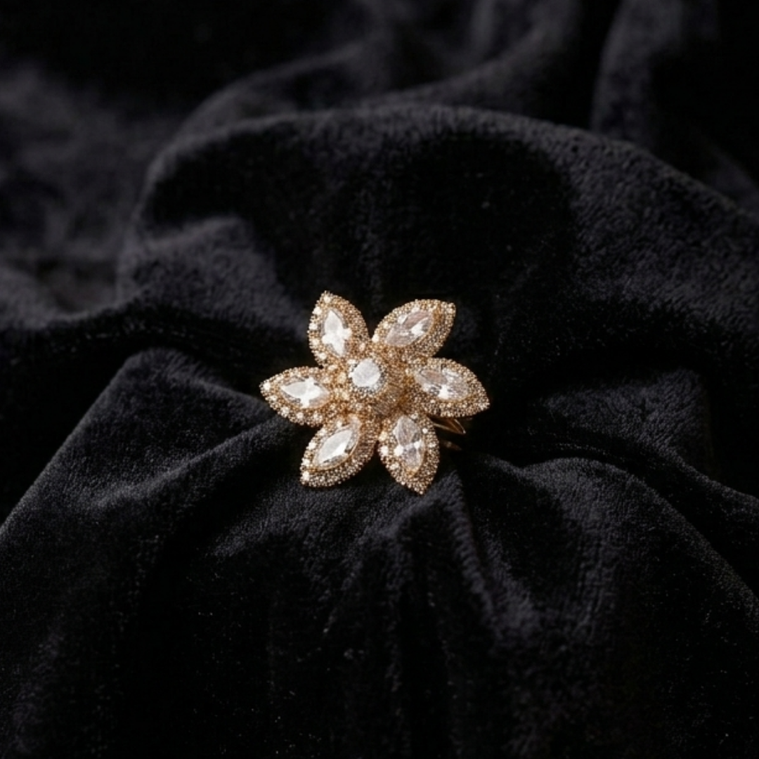Stellar Blossom Statement Ring