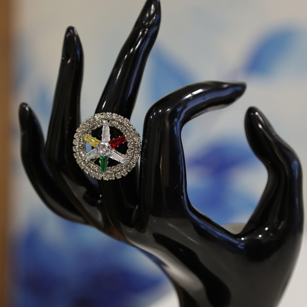 Prism Wheel Statement Ring