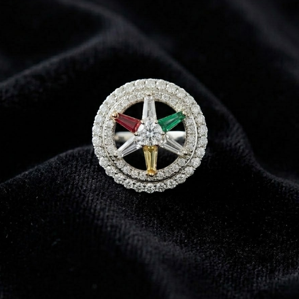 Prism Wheel Statement Ring