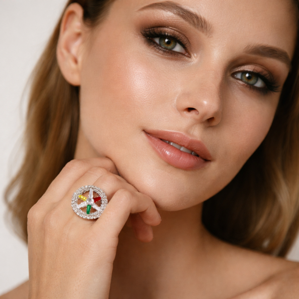 Prism Wheel Statement Ring