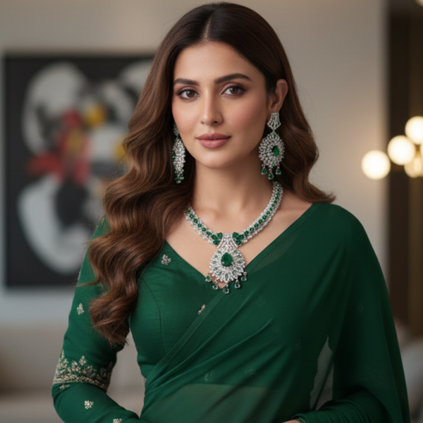 Emerald Majesty Necklace Set