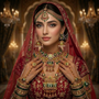 Empress Emerald & Ruby Antique Gold Bridal Jewellery Set