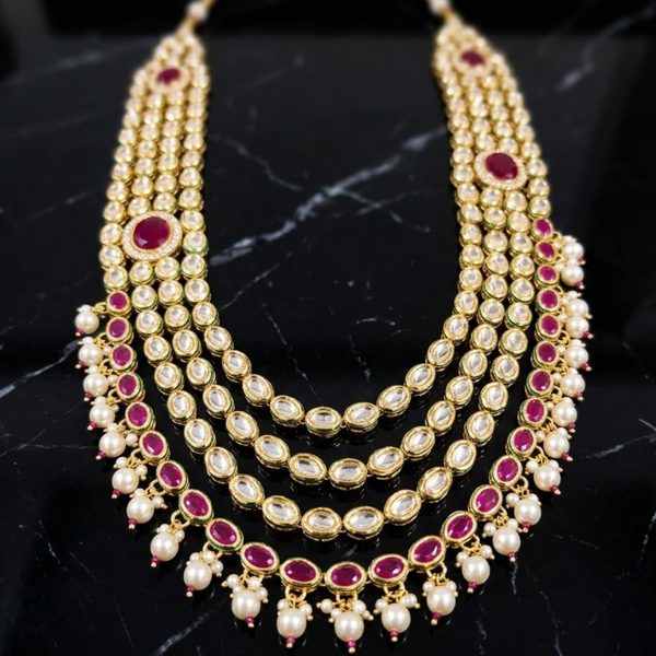 Ruby Layered Kundan Mala Set