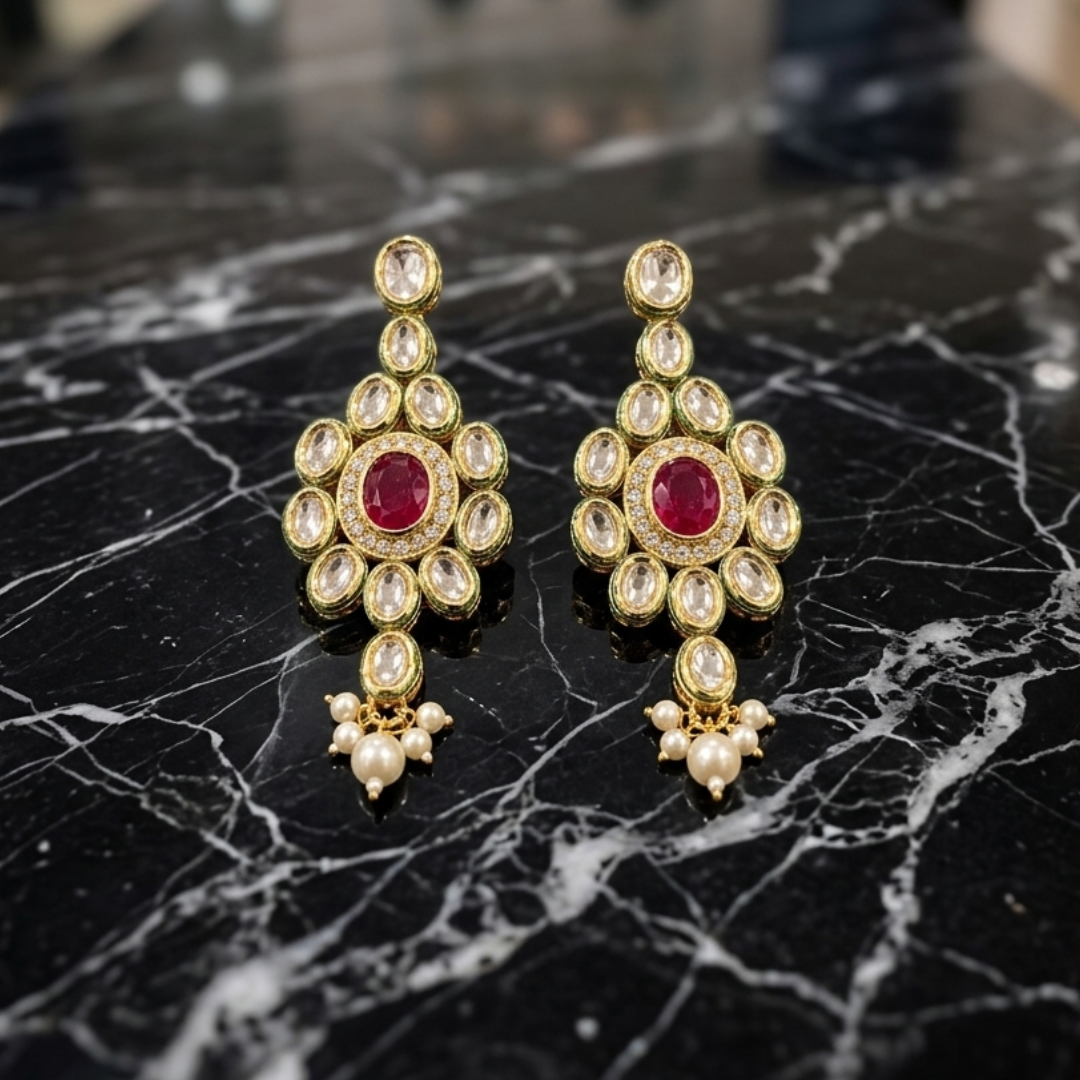 Ruby Layered Kundan Mala Set