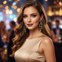 Model wearing Jwanas Electra Onyx Lightning Bolt Drop Earrings