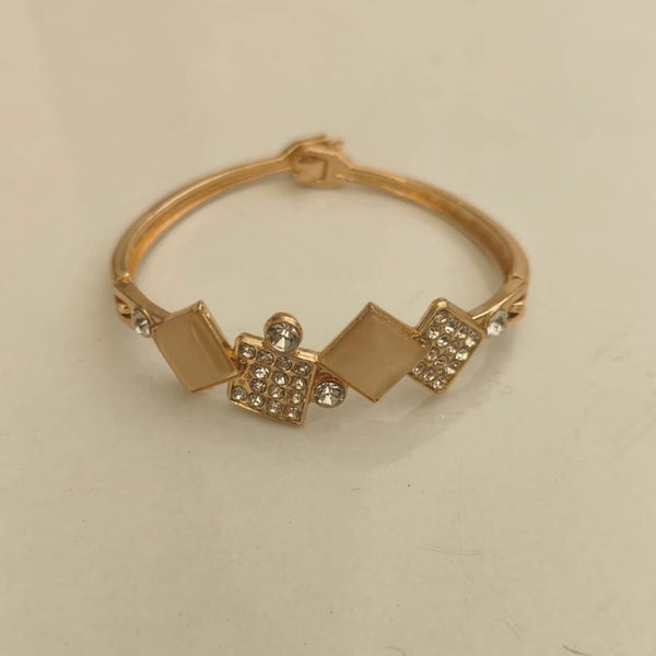 Jwanas Geometric Diamond Crystal Bangle Bracelet close-up