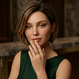Model wearing Jwanas Solara Filigree Ring